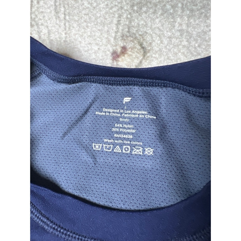 Fabletics Mens Large Navy Blue Athletic Training T-Shirt Minimalist Performance - Picture 4 of 7
